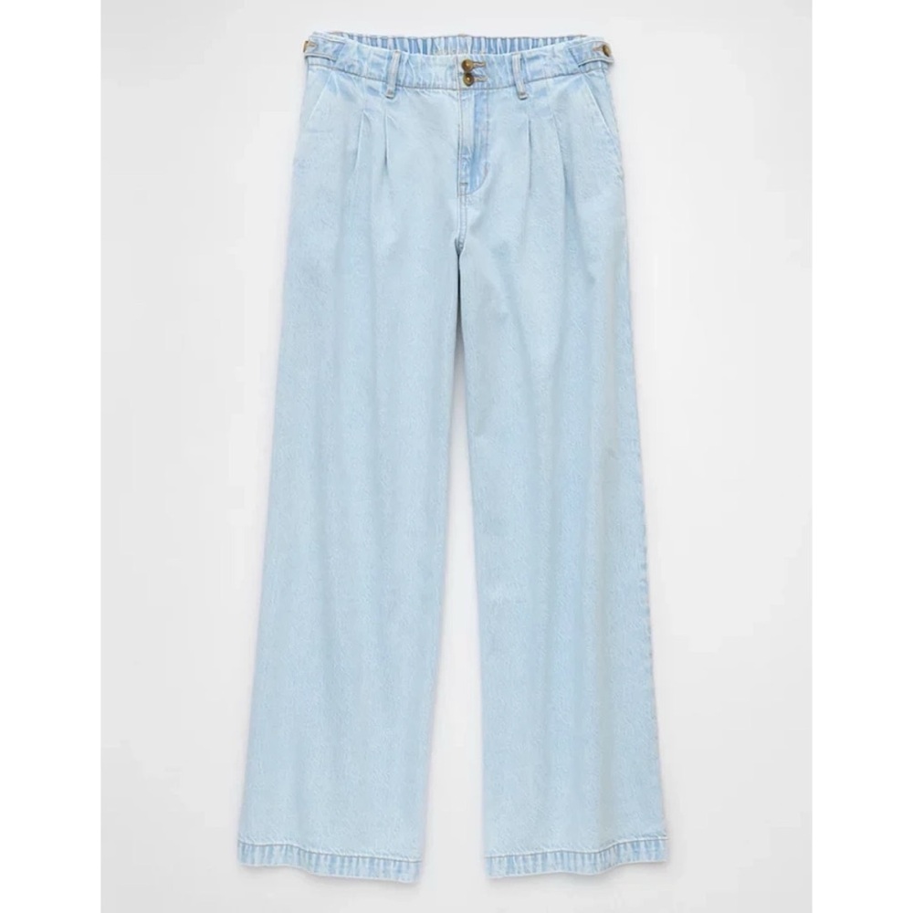 American Eagle Outfitters Light Blue Wide Leg Jeans - Picture 3 of 13